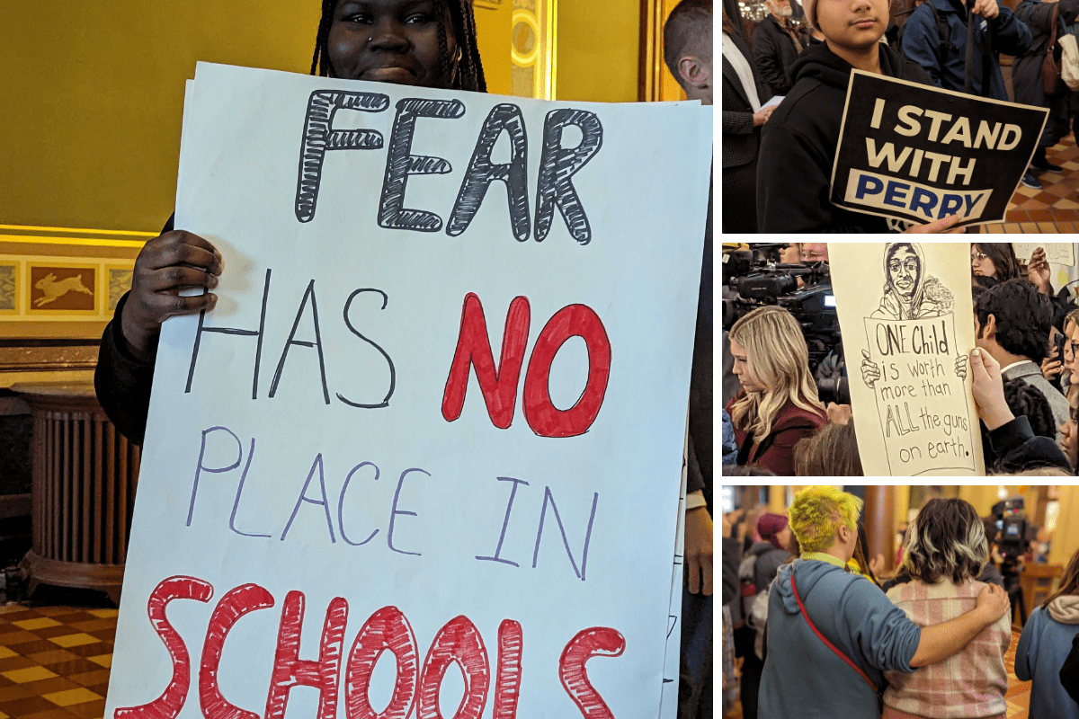 Students rally at Iowa Capitol to demand change on guns