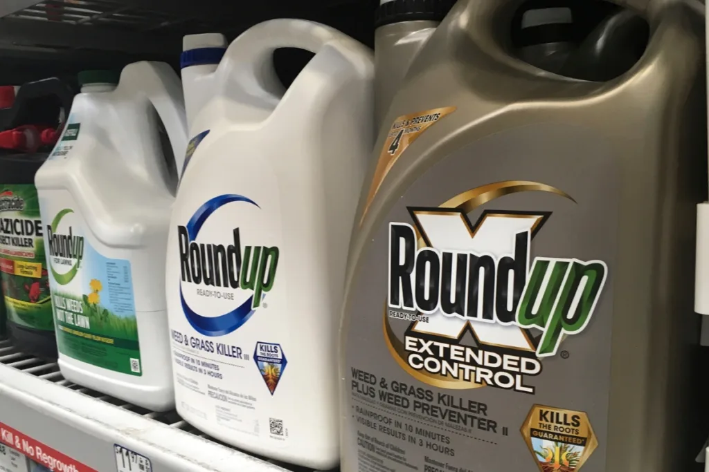 Bottles of Roundup weed killer