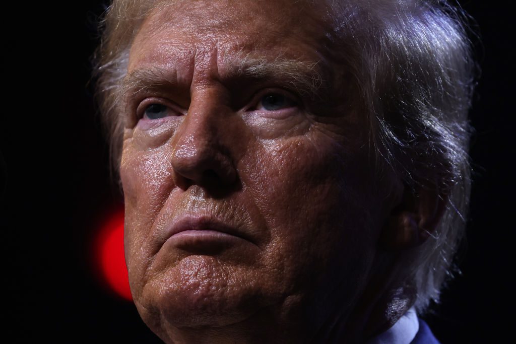 PHOENIX, ARIZONA - JUNE 06: Former U.S. President Donald Trump speaks during a Turning Point PAC town hall at Dream City Church on June 06, 2024 in Phoenix, Arizona. Trump delivered remarks and took questions from the audience during a 'chase the vote' town hall. (Photo by Justin Sullivan/Getty Images)