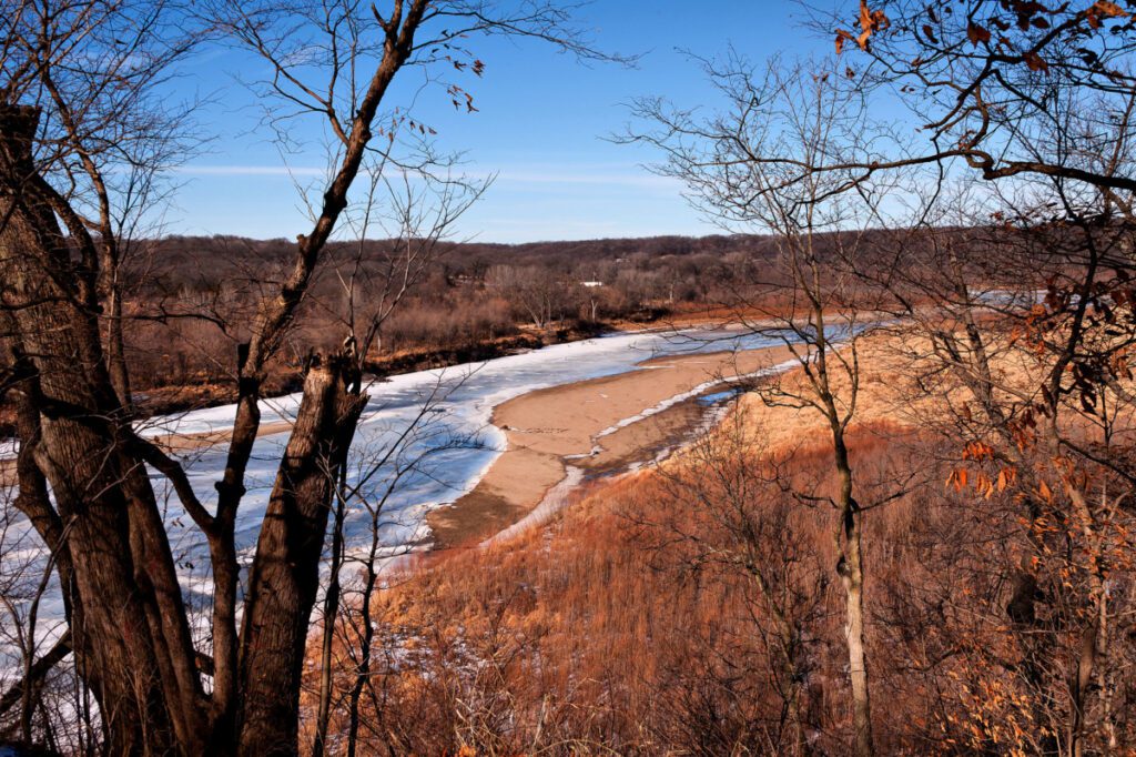 Iowa state park beach.