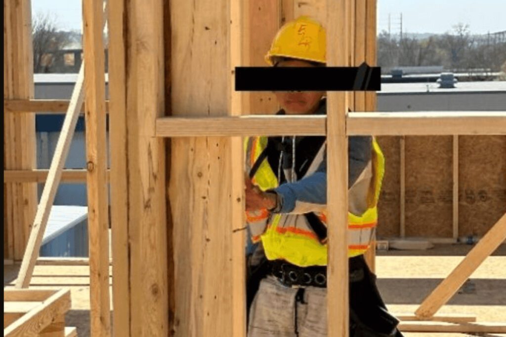 child labor A suspected child worker on a construction site in 2023.